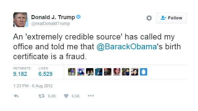 Birtherism: How a Conspiracy Theory Reshaped American Politics trump tweet he's an idiot