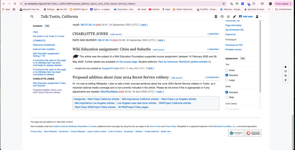 m riley wikipedia screenshot aboutt talk request