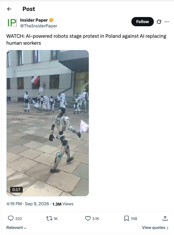 Are Robots Really Protesting in Poland? Using the SIFT Method to Investigate a Viral Claim screenshot 2026 09 12 at 5.45.41 pm